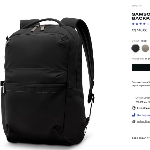 SAMSONITE LAPTOP BACKPACK - Picture 2 of 14